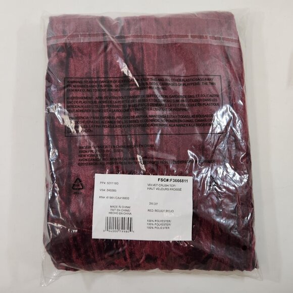 Avon 2X 3X Top Mystery Bundle Cami Peasant Top Velvet Crush more NEW - Picture 2 of 12